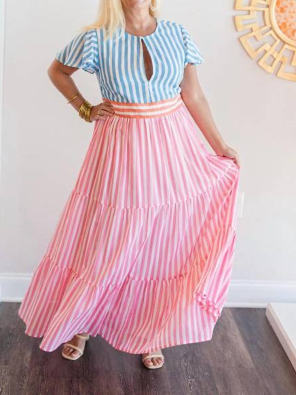 Oliphant High Neck Maxi in Nassau Pink L